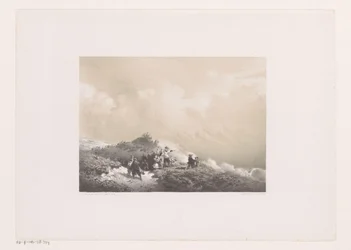 People in the Dunes Watching a Ship in Distress