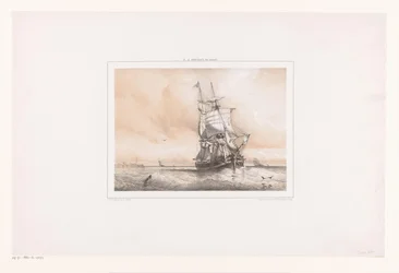 Two-Masted Ship at Sea