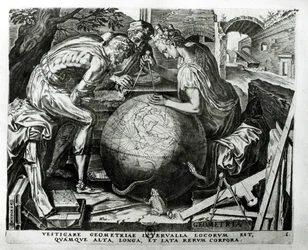 Geometry, engraved by Hieronymus Cock