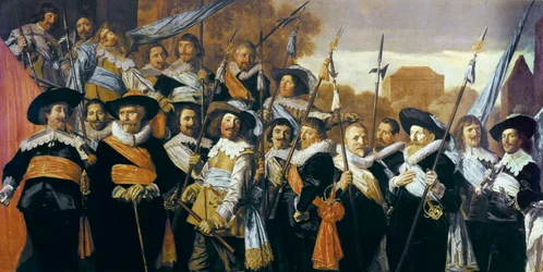 Group portrait of officers and sub-alterns of the Civic Guard in Haarlem