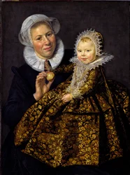 Catharina Hooft with her Nurse