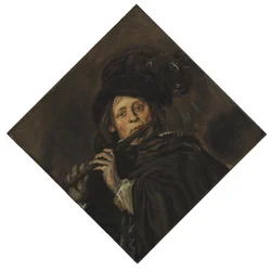 Young Man Playing a Flute