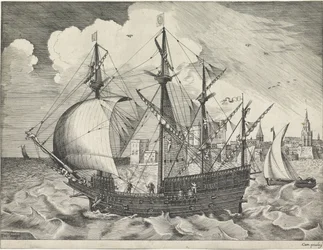 Four-Master Leaving the Harbor (Sailing Ships)
