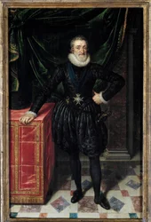 Portrait of Henry IV (1553-1610) with the insignia of the Order of the Holy Spirit