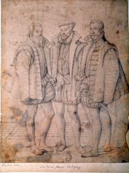 Portrait of the Three Coligny: Cardinal Odet, Gaspard, and Francois