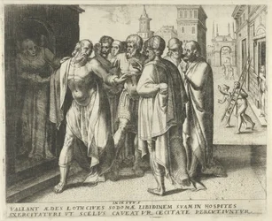 Lot Urges the Crowd to Calm Down (Incestus) (History of Lot)