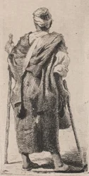 Arab Beggar Seen from the Back