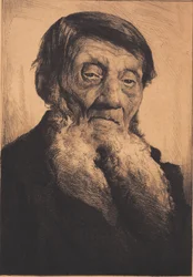 Old Man with Split White Beard