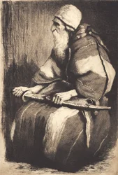 Study Figure: Old Bearded Man in Oriental Garb