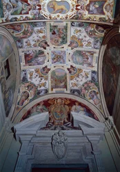 Frescoed Vaulted Ceiling of a Hall, Lateran Palace, Italy, Lazio Region, Rome