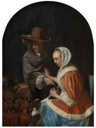 Man and Woman with Two Dogs, Known as 