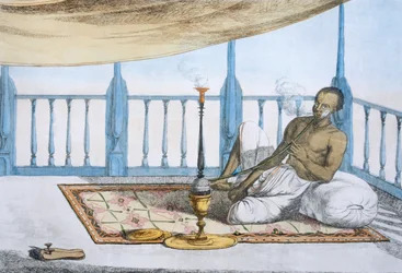 Man Smoking a Hookah of Hashish or Opium, from 