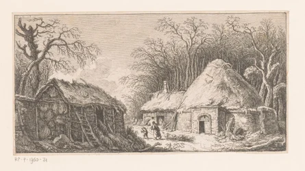 Woman and Child Dragging a Bundle of Branches (Suite de paysages)