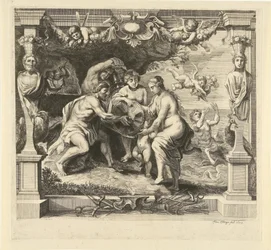 Thetis Receiving Weapons for Achilles from Vulcan (History of Achilles)
