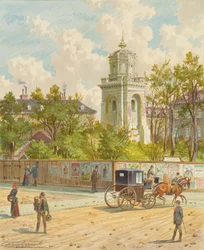 The Währinger Street in Vienna (with the Tower of the Ferdinand