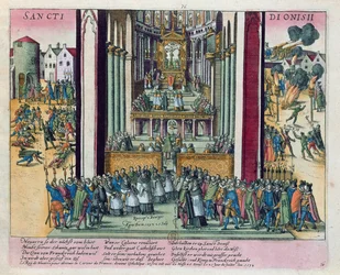Abjuration of Henri IV and conversion to Catholicism at St. Denis on 15th July, 1593