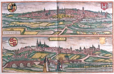 Eschwege and Fritzlar, Germany (Engraving)
