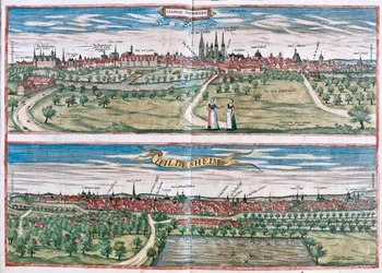 Halle, Germany (engraving)