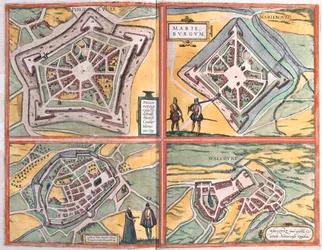 Philippeville, Mariembourg, Chimay and Walcourt, Belgium (engraving)