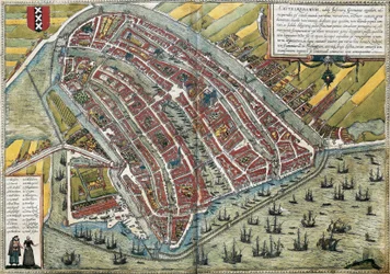 Plan of Amsterdam (Amstelredamum), Netherlands