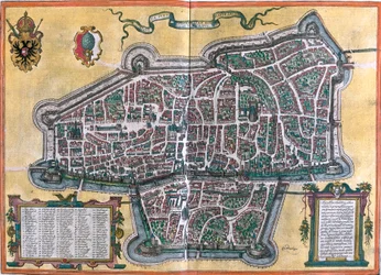 Plan of Augsburg, Germany
