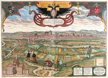 Regensburg with the Coat of Arms of Emperor Rudolf II, Germany
