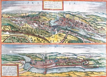 Views of Prague and Egra, Czech Republic