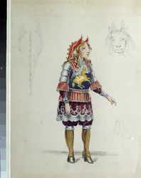Costume design for the Ballet The Little Humpbacked Horse by C. Pugni