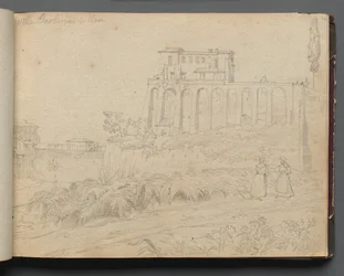 Album with Views of Rome and Surroundings, Landscape Studies, page 07a: Villa Barberini in Rome