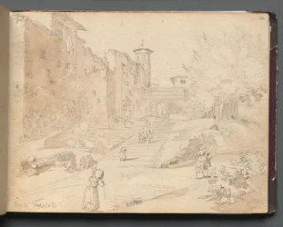 Album with Views of Rome and Surroundings, Landscape Studies, page 27a: Frascati