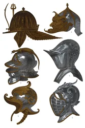Helmets from the Armeria Real, Madrid