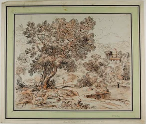 Figures in Idyllic Italianate Landscape