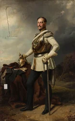 Portrait of Tsar Nicholas I Romanov (1796-1855) in Prussian Cuirassier Uniform