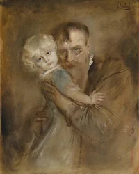 Self-Portrait with Daughter Marion