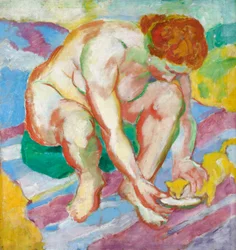 Nude with Cat