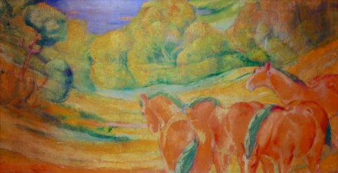 Large Landscape I (Landscape with Red Horses)