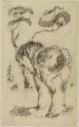 Standing Horse with Trees