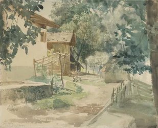 A Farmyard near Merano, 1860