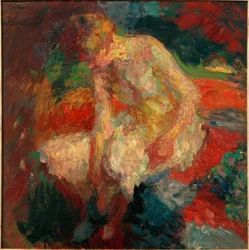 Seated Nude Dressing