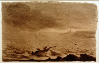 Coastal Landscape with Approaching Storm