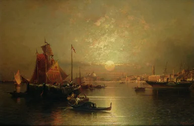 Shipping on the Lagoon, Venice, at Sunset