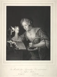 Girl Candling Eggs