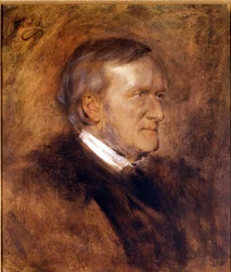 Portrait of Richard Wagner (1813 - 1883), German composer.