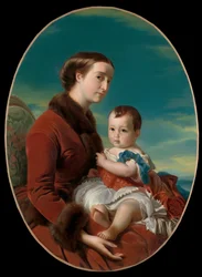 Portrait of Empress Eugenie with Prince Imperial