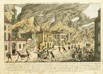View of New York During the Great Fire of 1776