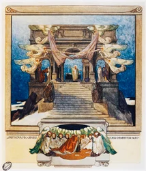 And New Progeny Descends from Heaven, Verse 72, Purgatorio, Canto XXII, The Divine Comedy, by Dante Alighieri, Illustration by Franz Von Bayros