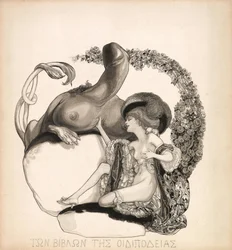 Erotic illustration, c. 1912