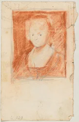 Bust portrait of a young girl; probably after Rubens