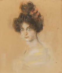 Portrait of the Australian Cancan Dancer Saharet, 1899