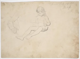 Study of a Seated Child, Reading